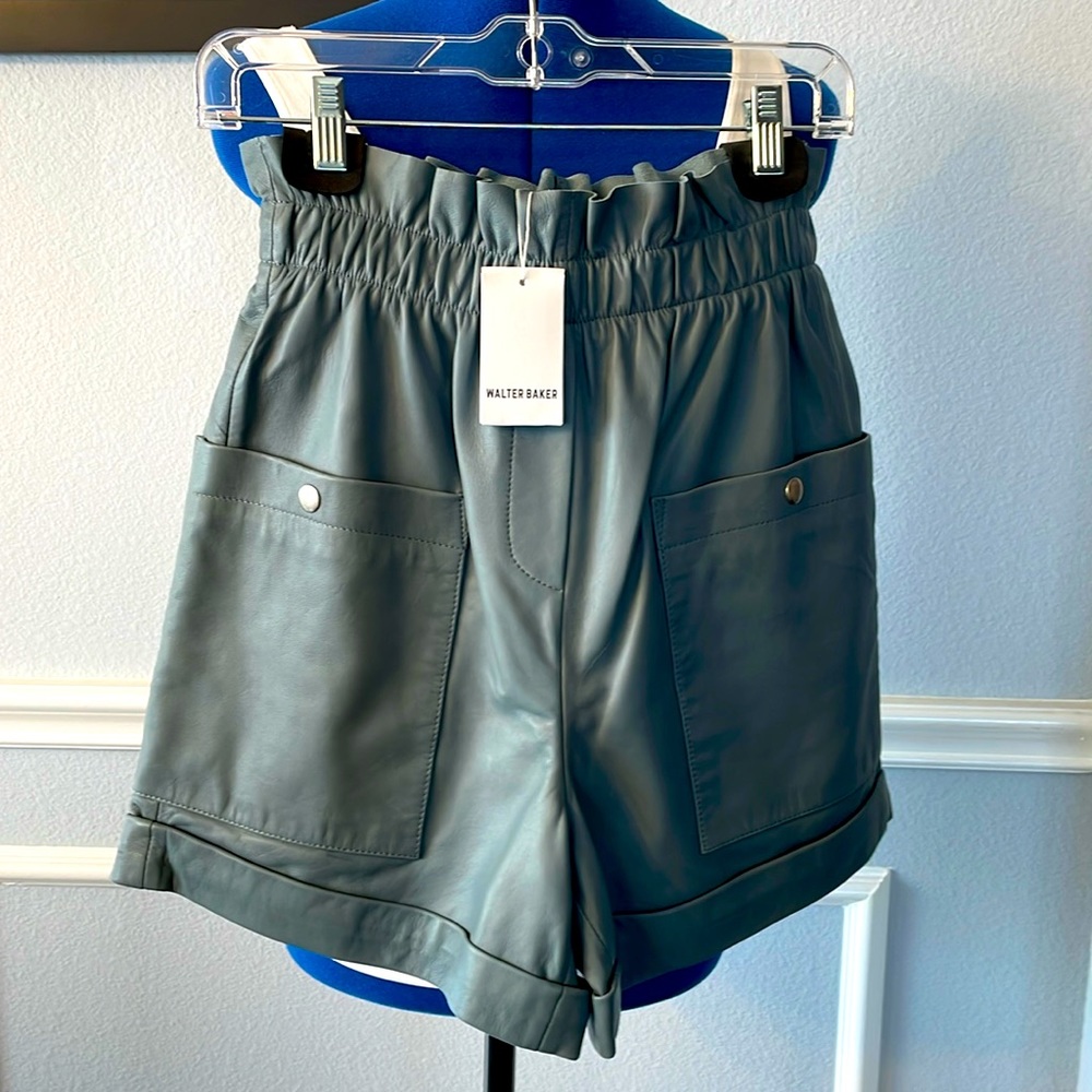 Walter Baker NWT Leather Paper Bag Shorts